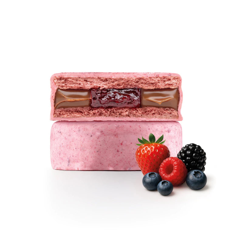 Lucciano’s Belgian White Chocolate Alfajores – Dulce de Leche & Red Berry Heart 10u. 800g/1.65 lb