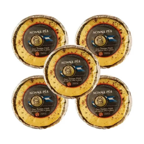 Provoleta Cheese with Aluminum Pan Nonna Pia 160g (Pack of 5) – Argentine Provolone for Grill & BBQ