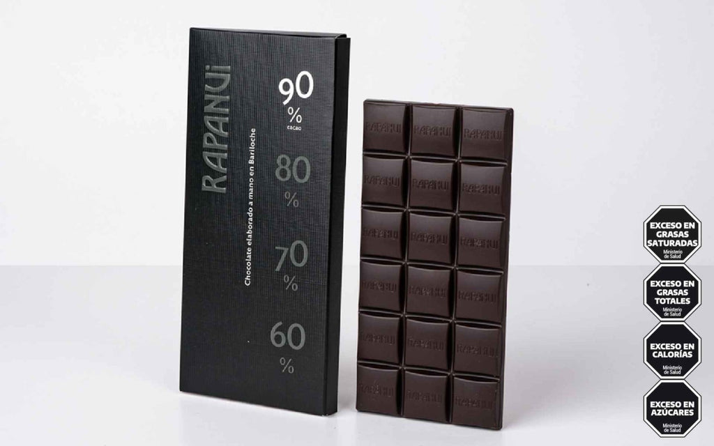 Rapanui Premium Dark Chocolate 90% Cacao Bar 80 g / 2.8 oz