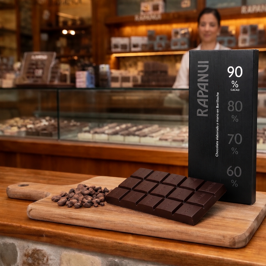 Rapanui Premium Dark Chocolate 90% Cacao Bar 80 g / 2.8 oz