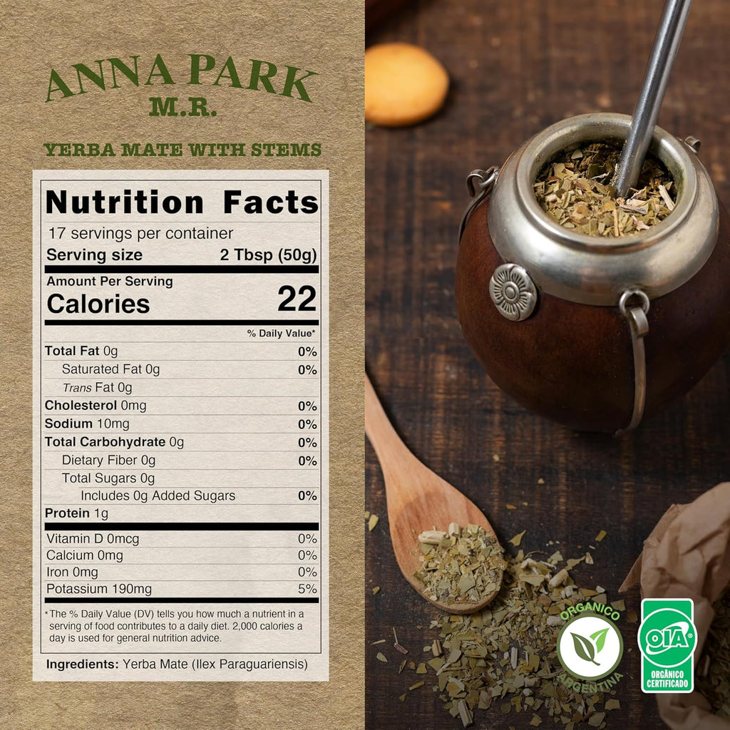 Anna Park Organic Yerba Mate 500g (1.1 lb)