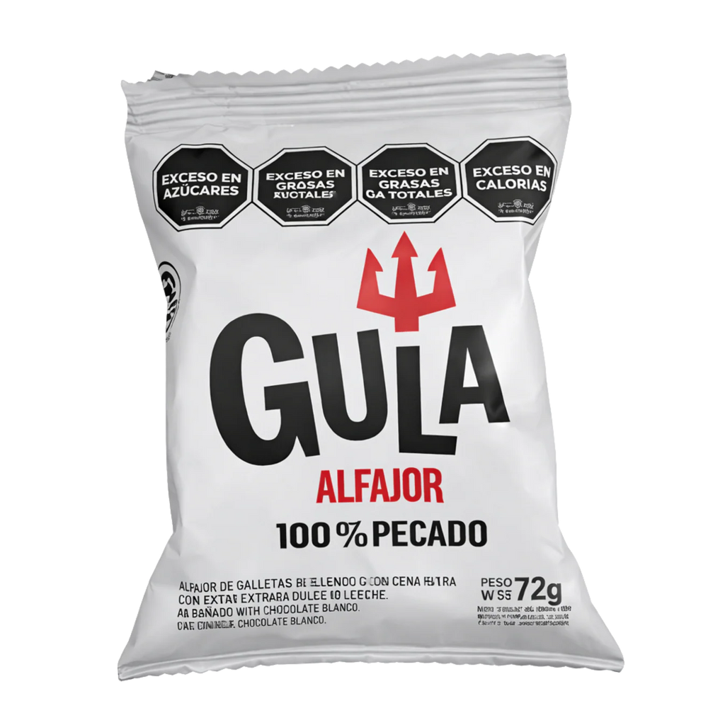 Gula Premium Alfajor White Chocolate Gourmet Argentine Sweet 72g