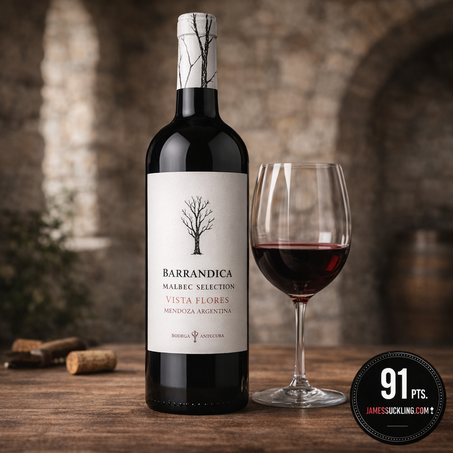 Antucura Barrandica Malbec – Uco Valley Argentine Malbec (750ml) ( 6 Bottles )