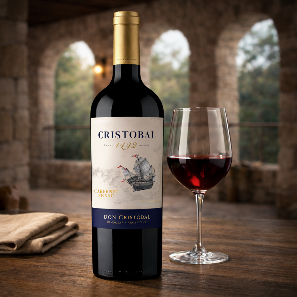 Cristóbal 1492 Cabernet Franc – Mendoza Argentine Red Wine | 750 ml ( 6 Bottles )