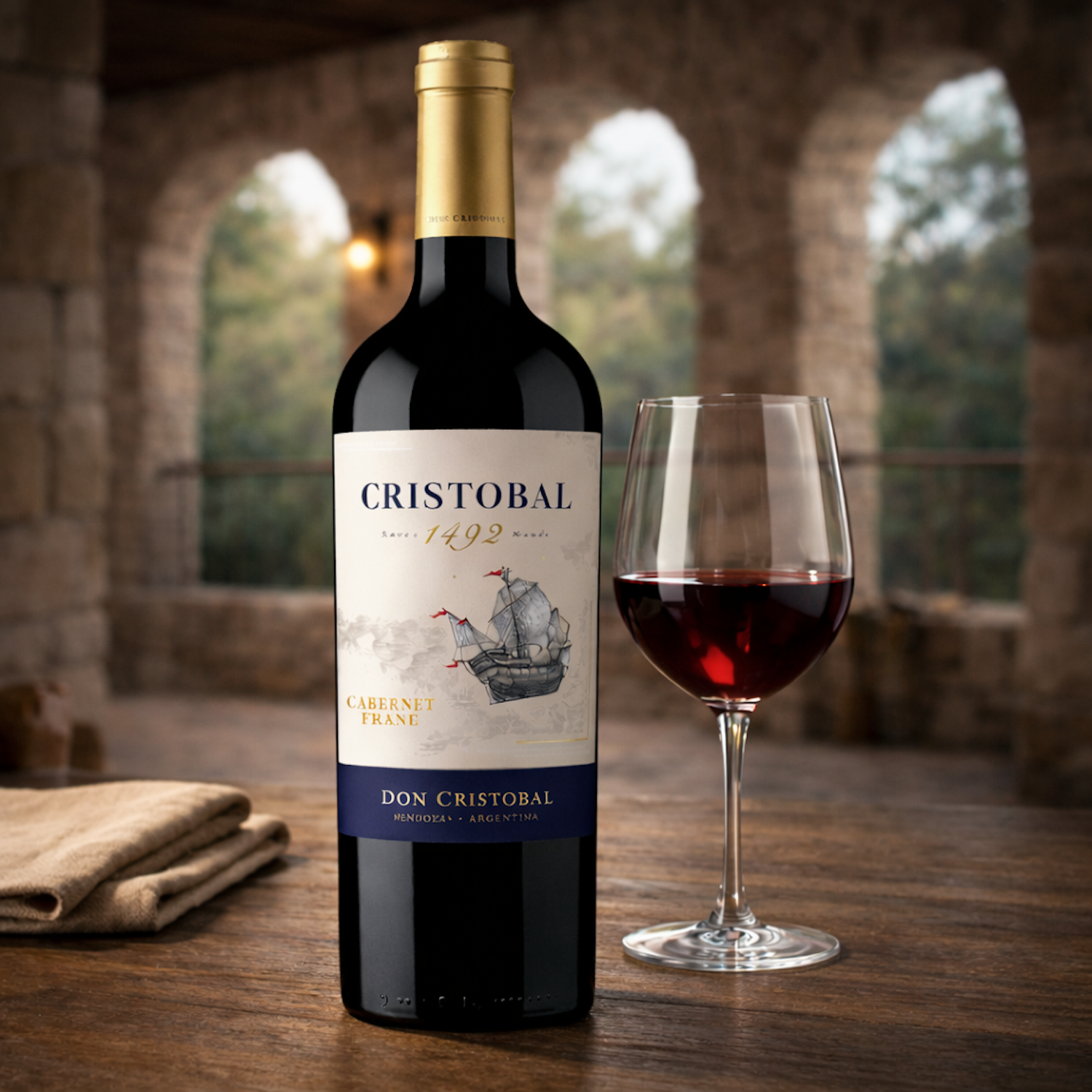 Cristóbal 1492 Cabernet Franc – Mendoza Argentine Red Wine | 750 ml ( 6 Bottles )
