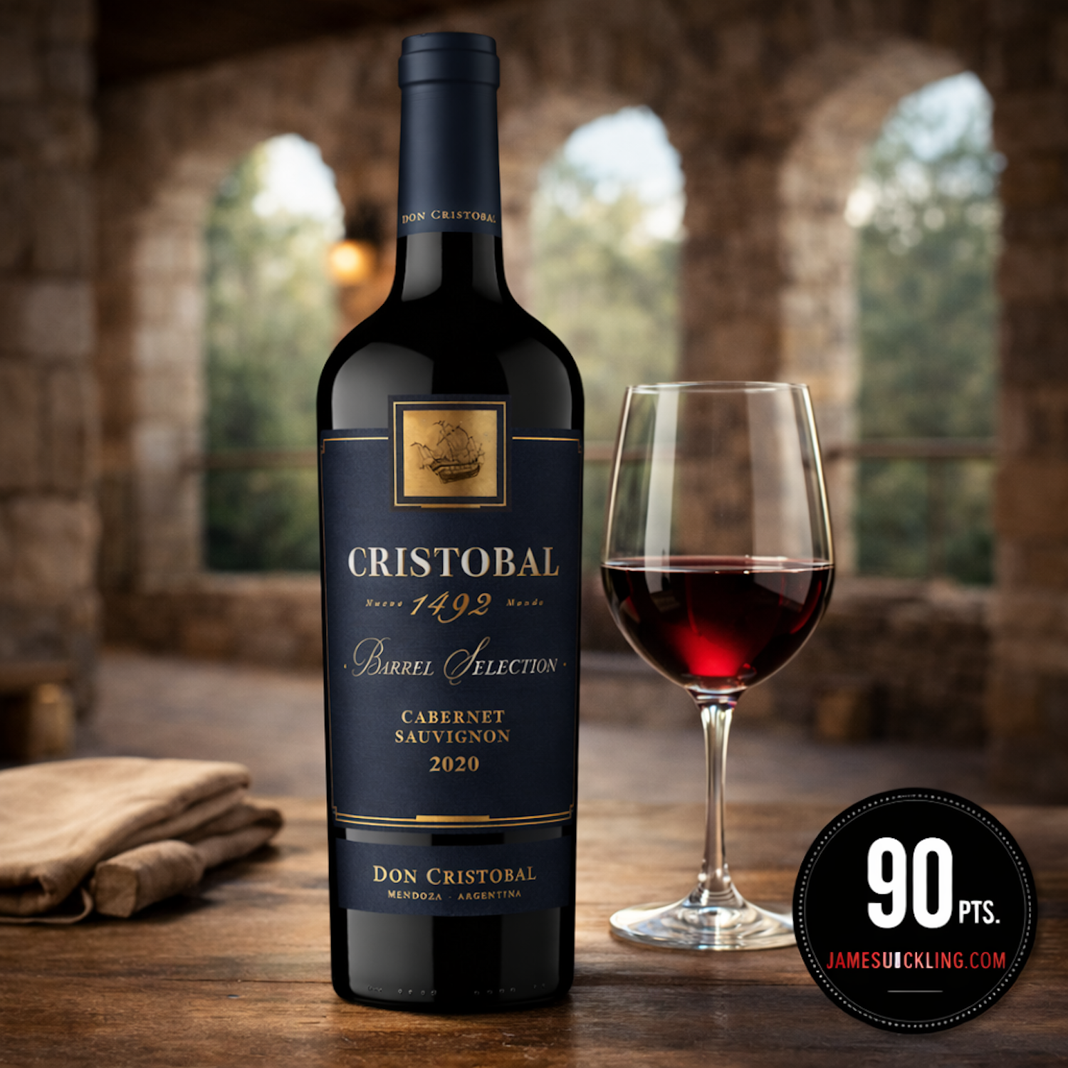 Cristóbal 1492 Barrel Selection Cabernet Sauvignon – Mendoza Red Wine | 750 ml ( 6 Bottles )