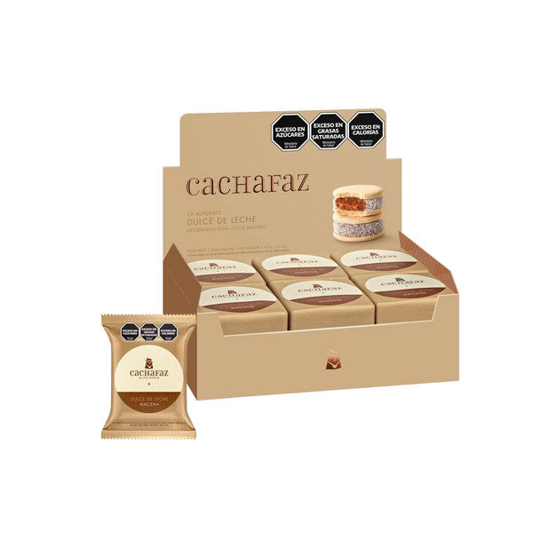 Cachafaz Premium Cornstarch Alfajores with Grated Coconut | Box of 12 (900 g / 31.7 oz)