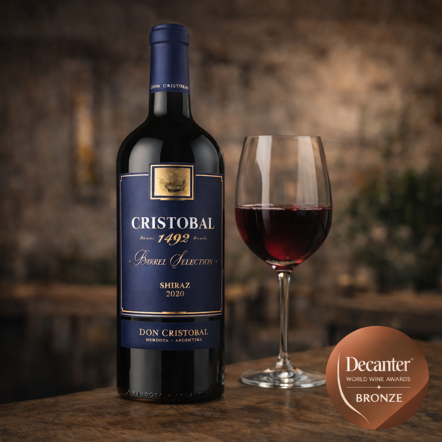 Don Cristóbal 1492 Barrel Selection Shiraz – Mendoza Argentine Red Wine | 750 ml ( 6 Bottles )