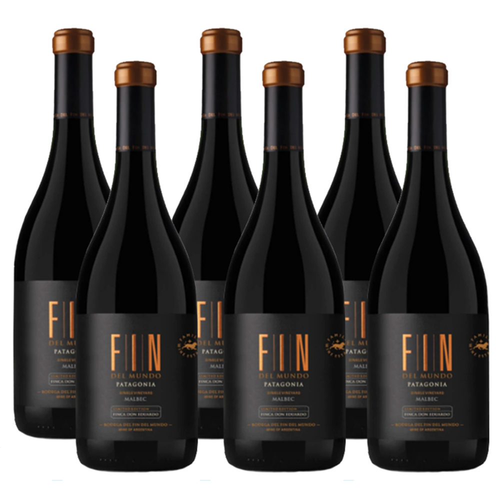 Fin del Mundo FIN Single Vineyard Malbec 750ml (6 bottles) – Malbec – Red Wine – from Patagonia – Mosto Wine Store