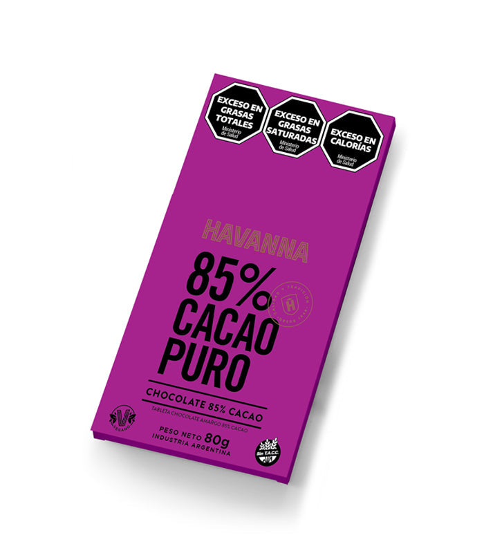 Premium Havanna 85% Cacao Pure Dark Chocolate Tablet 80 g / 2.82 oz