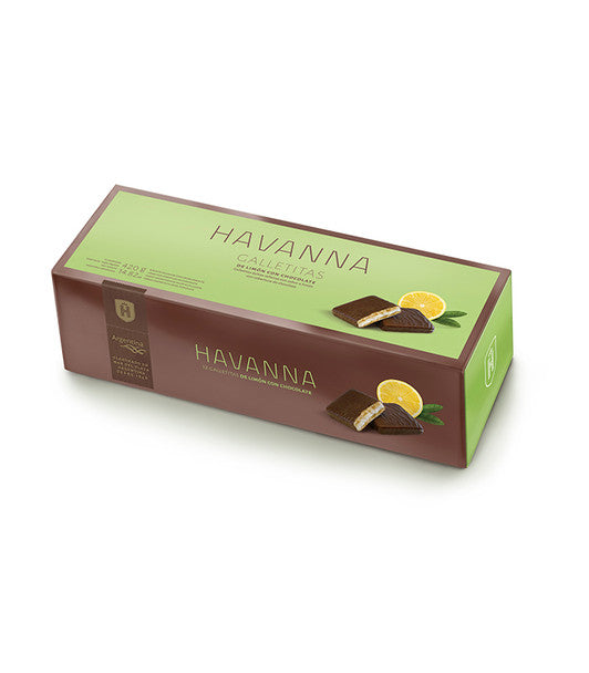 Premium Havanna Lemon Cookies Covered with Black Chocolate 420 g / 14.8 oz