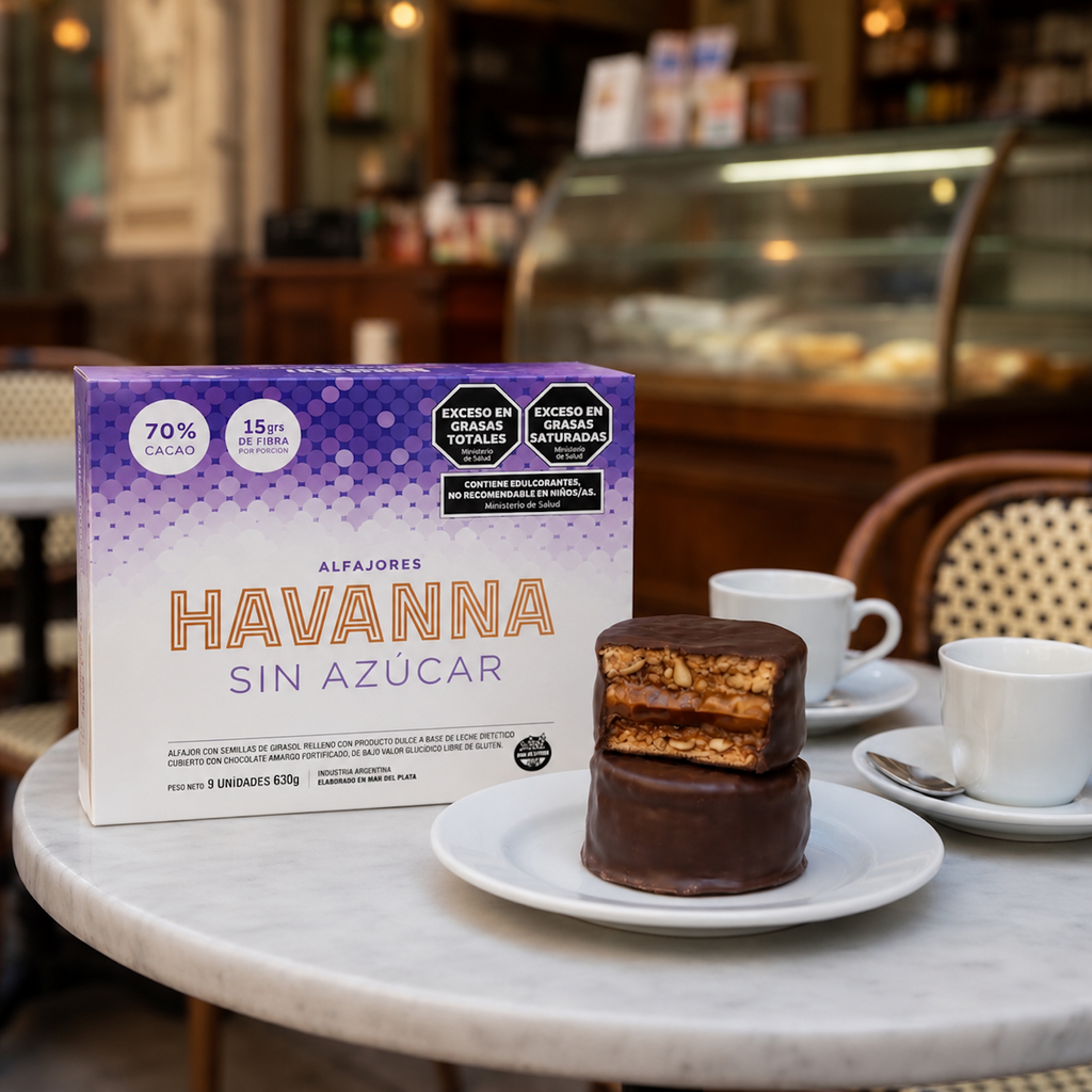 Havanna Sugar-Free Gluten-Free Alfajores with Diet Dulce de Leche &amp; Sunflower Seeds – Box of 9 (630 g / 22.22 oz)