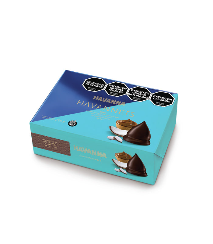 Havannets Coco Coconut & Chocolate Cones Gluten-Free Dark Chocolate, Artisan Dulce de Leche & Shredded Coconut Cones, 270 g / 9.52 oz (box of 6)