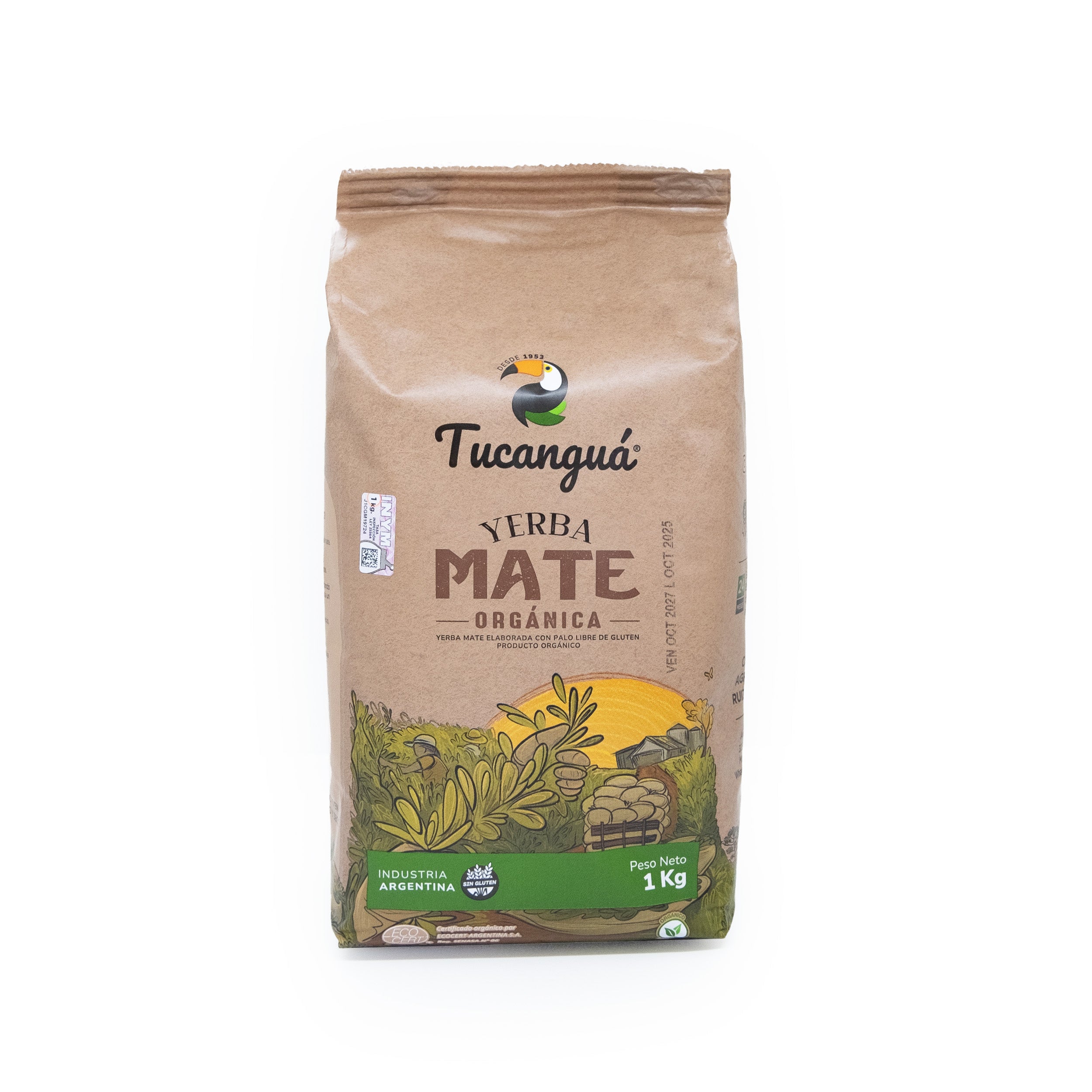Tucanguá Organic Yerba Mate | 1 kg (2.2 lb) Premium Argentine Mate