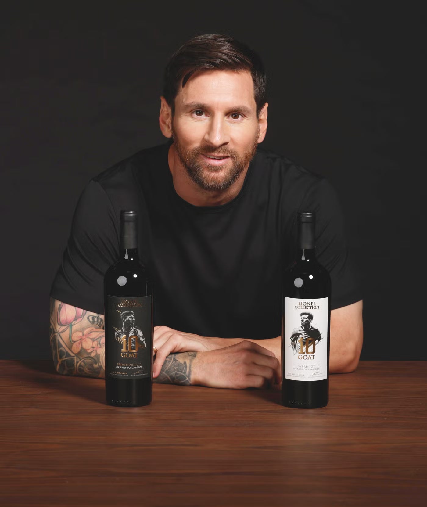 Lionel Messi GOAT Italian Wine Set – Primitivo & Syrah Collector’s Edition 750ml (2 Bottles)
