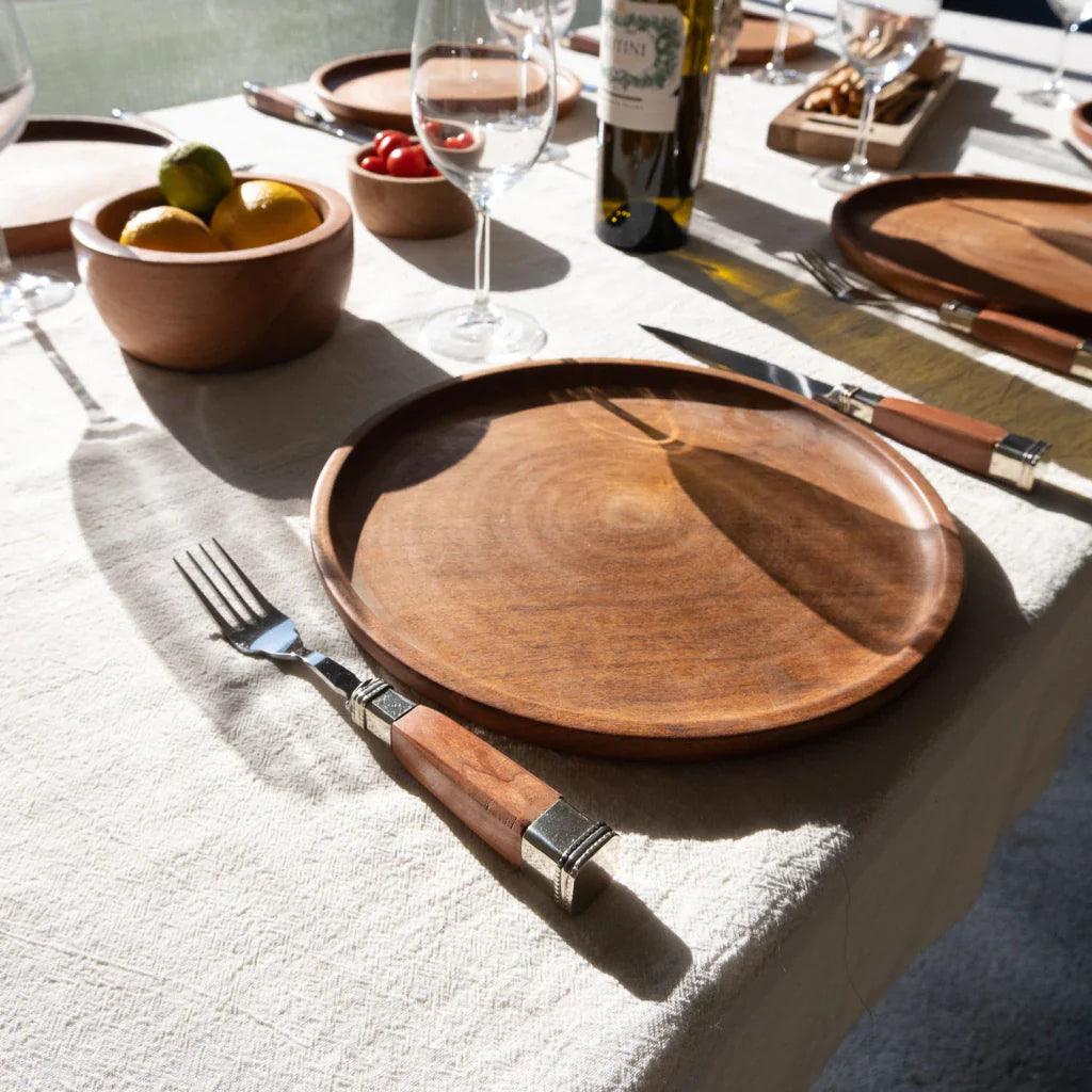 Quina Wood Cutlery Set with Double Alpaca – 12 Piece Premium Argentine Set