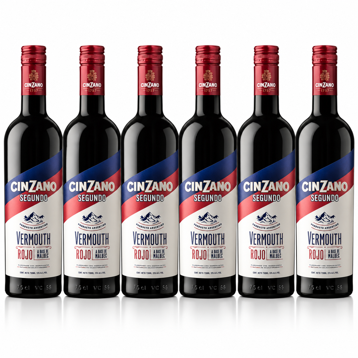 Cinzano Segundo Rosso Vermouth 750ml | 6 Bottles