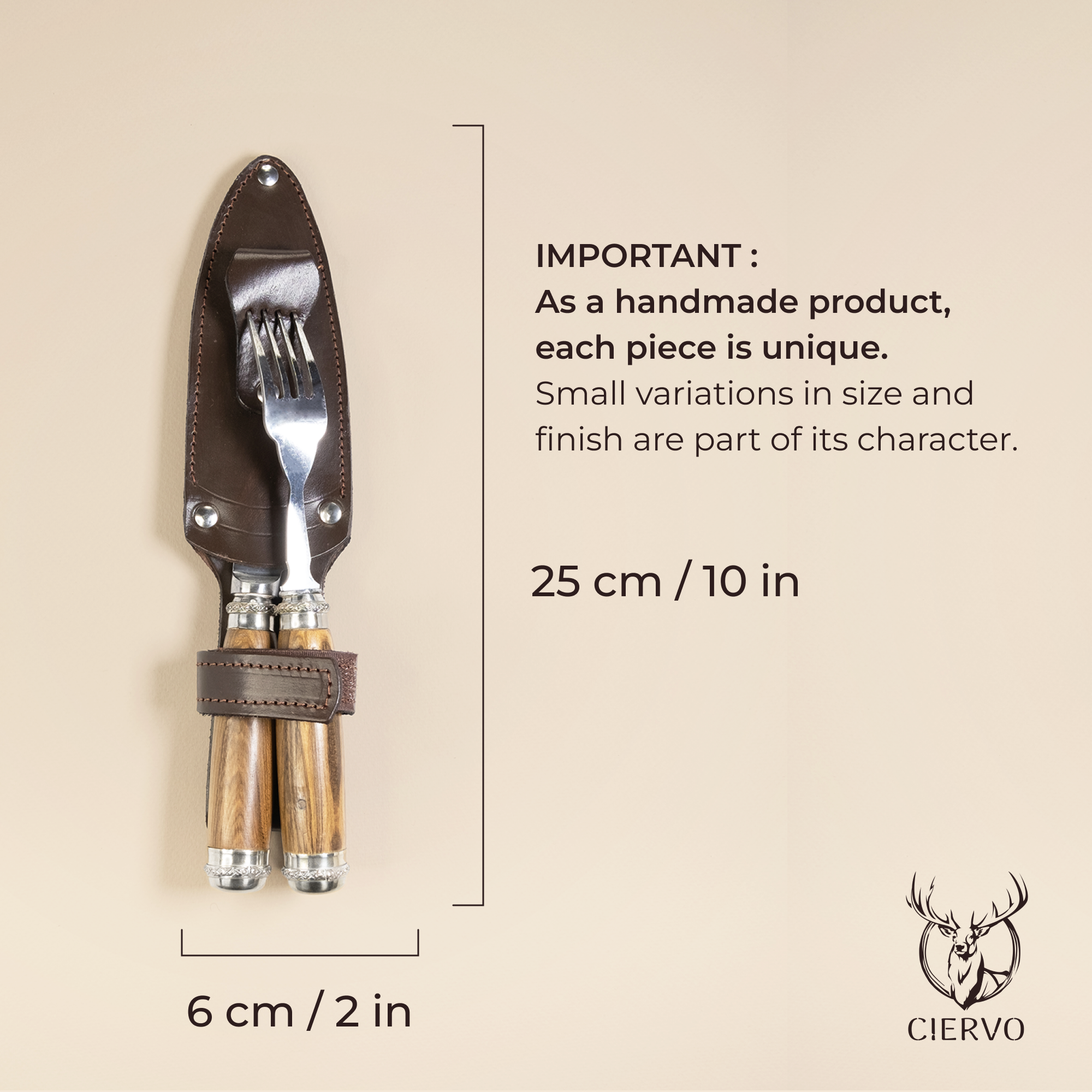 Guayubira Wood Picnic Knife & Fork Set – Argentine Artisan Outdoor Cutlery
