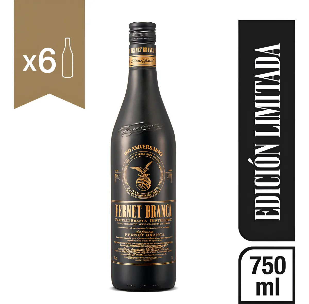 Fernet Branca Argentine "180 Years Special Edition" 750ml (Buying 6)