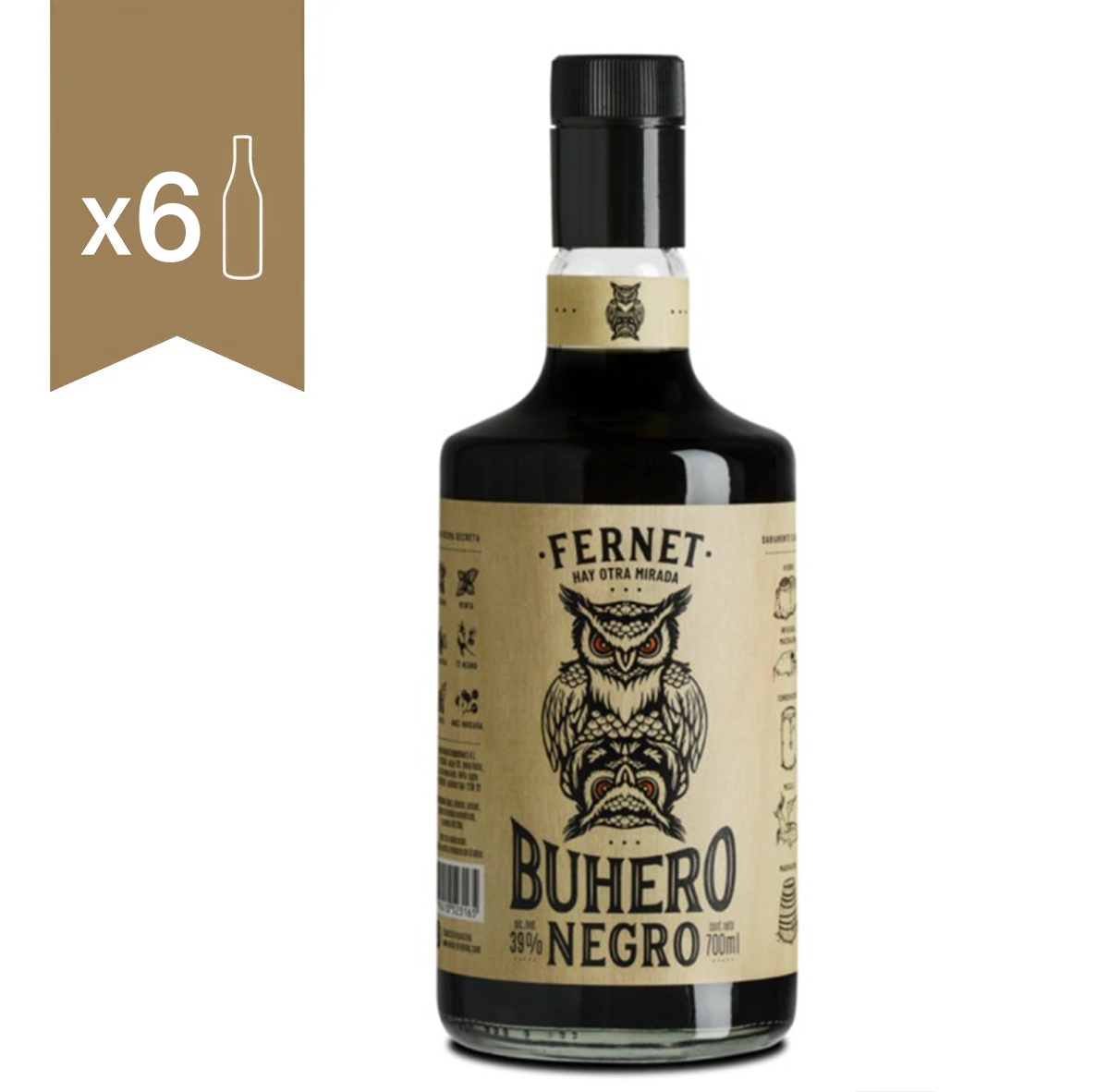 Fernet Buhero Negro Argentine 750ml (Buying 6)