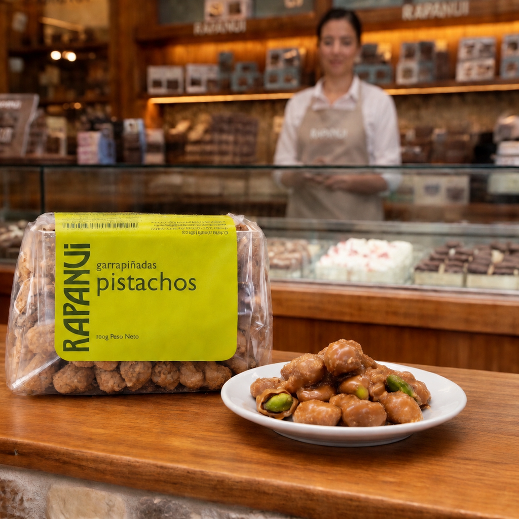 RapaNui Premium Caramel Coated Pistachios 100 g / 3.5 oz | Gourmet Argentine Snack