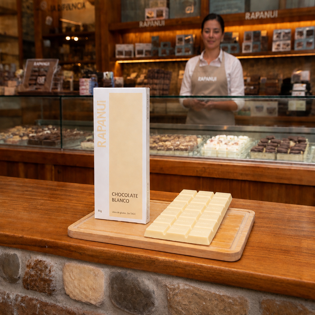 Rapanui Premium White Chocolate Bar 80g | Gourmet Argentine White Chocolate