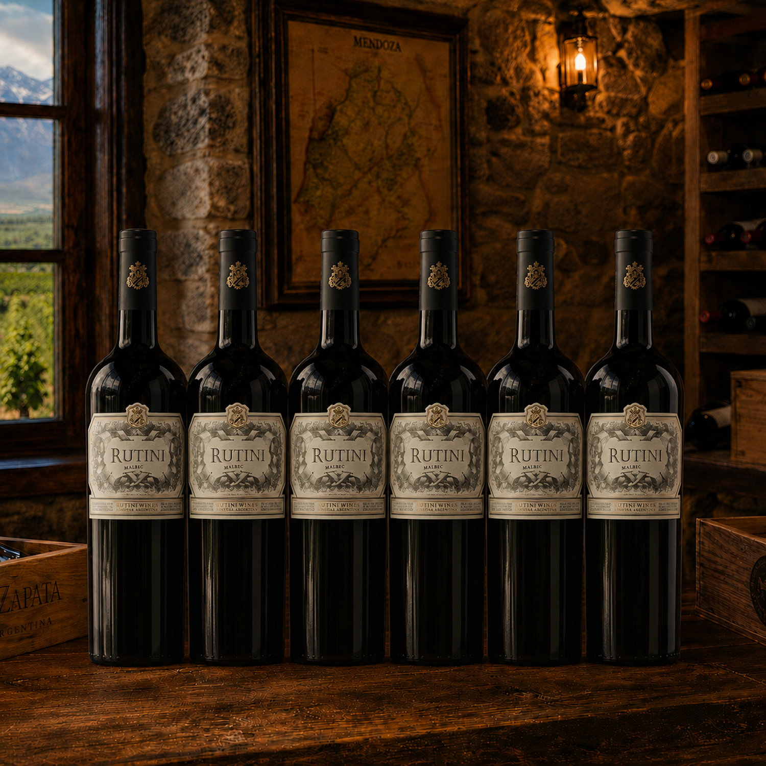 Rutini Malbec Red Wine 750ml | 6 Bottles | Mendoza, Argentina