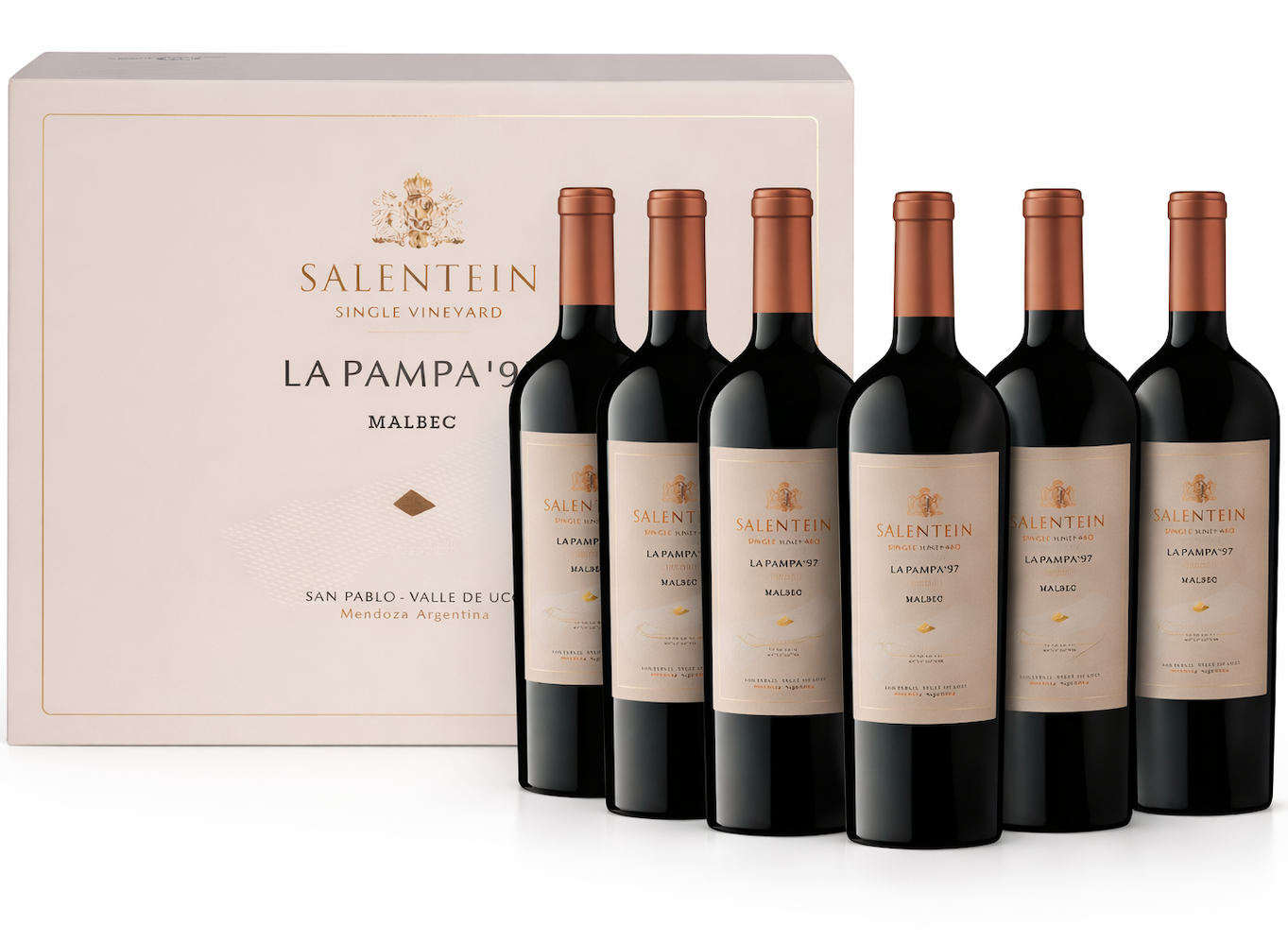Salentein Single Vineyard La Pampa '97 Malbec – Uco Valley Premium Argentine Wine | 750 ml (6 Bottles)
