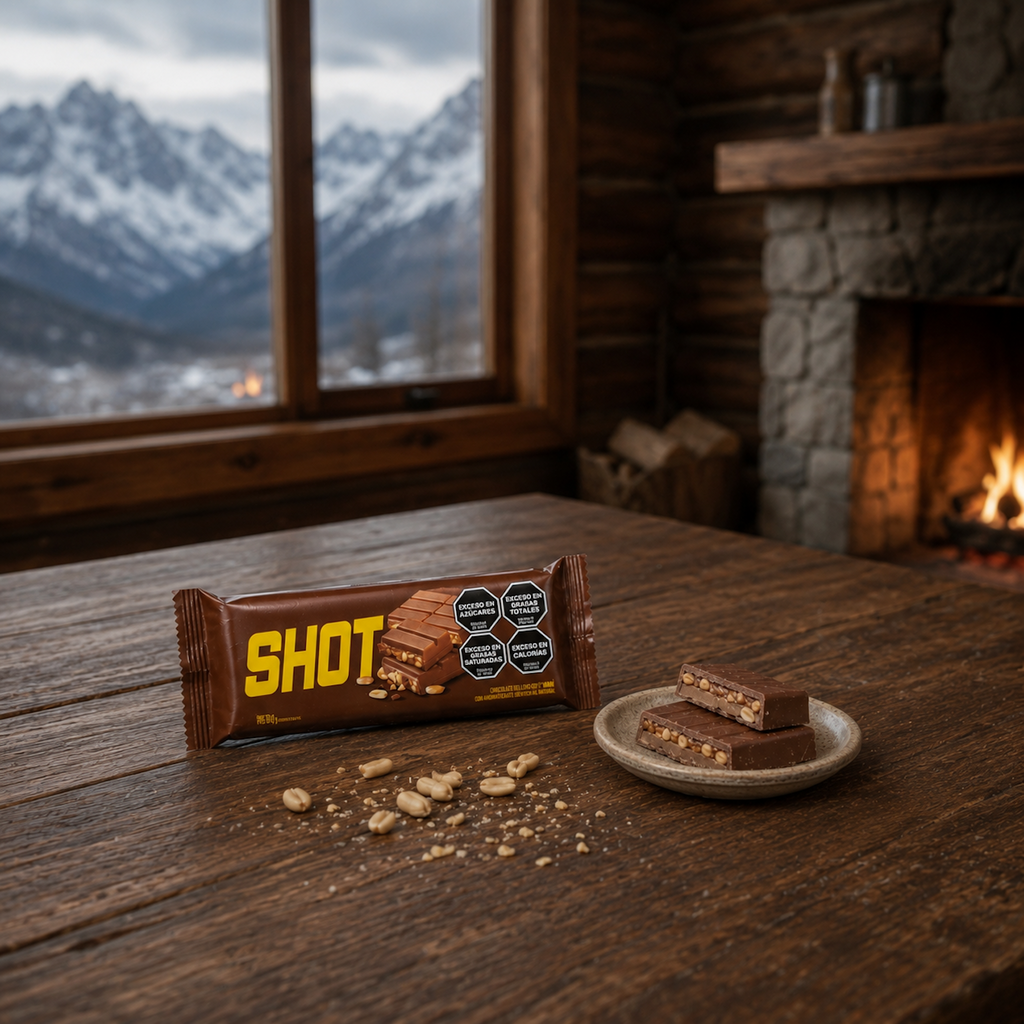 Shot Milk Chocolate Bar with Peanuts 170 g / 6 oz – Premium Argentine Chocolate