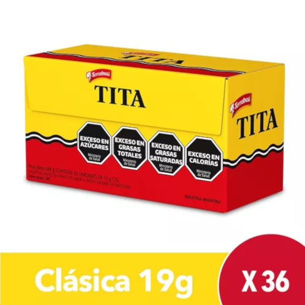 Tita Chocolate Coated Cookie 19 g / 0.67 oz Family Gourmet Box (36 Units)