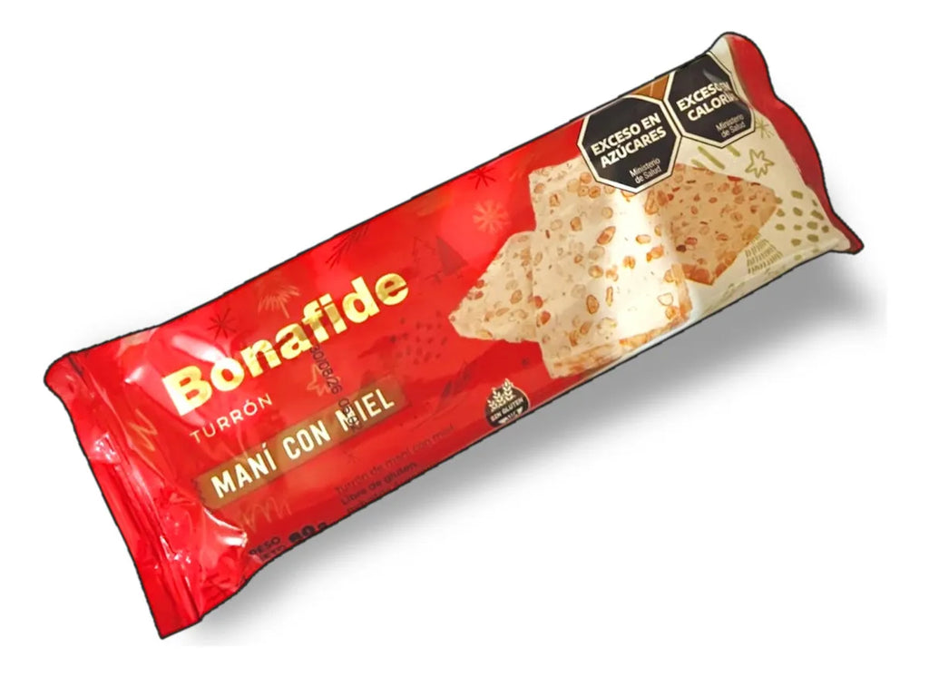Bonafide Peanut Nougat with Honey 80g | Traditional Argentine Candy Bar