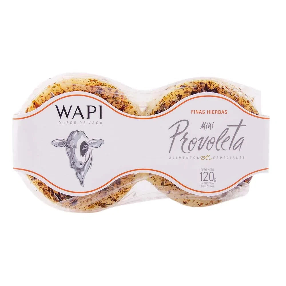 Wapi Mini Provoleta Fine Herbs Cheese 120g | Argentine Grilling Cheese