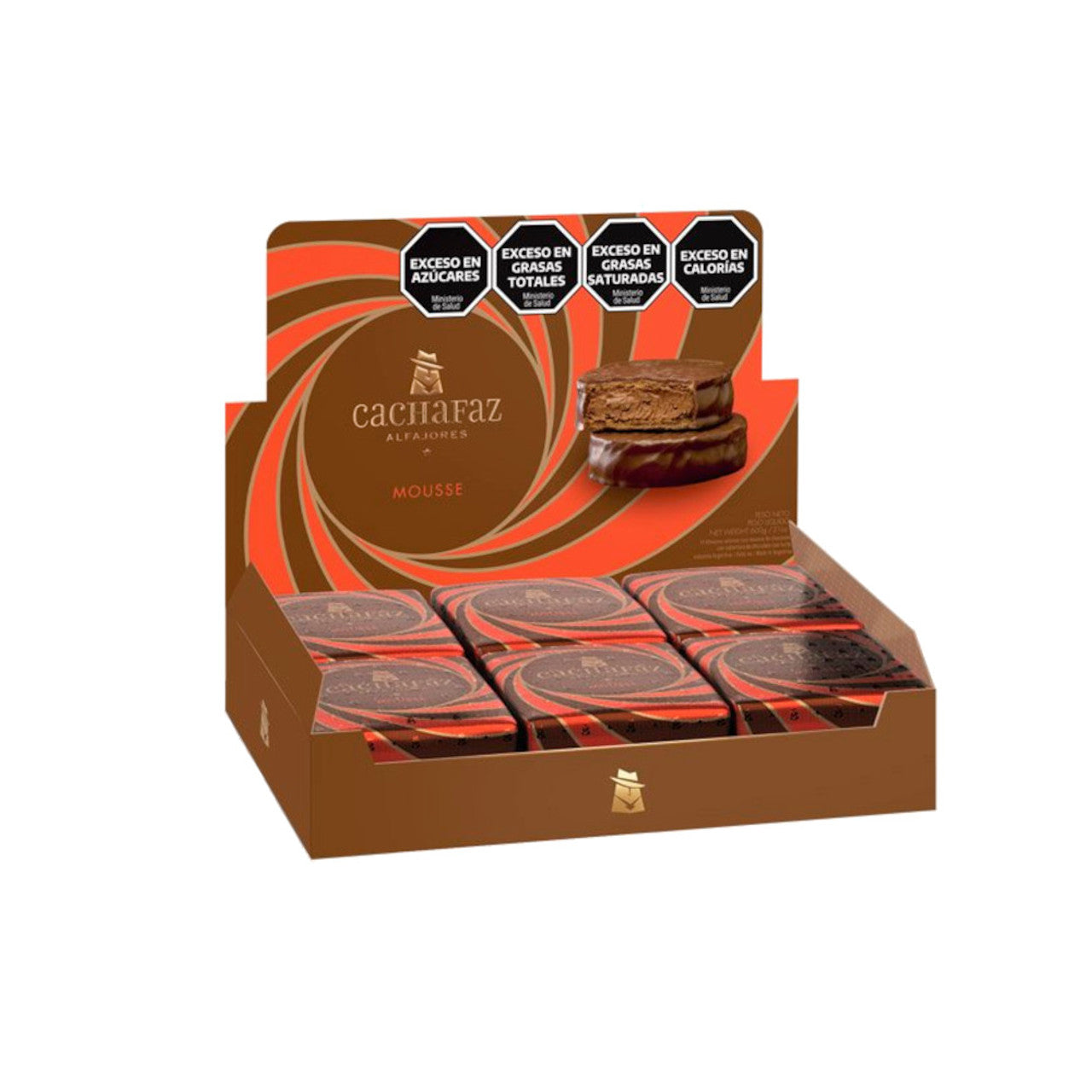 Premium Alfajores Cachafaz with Chocolate Mousse 12 units 600 g / 21.1 oz
