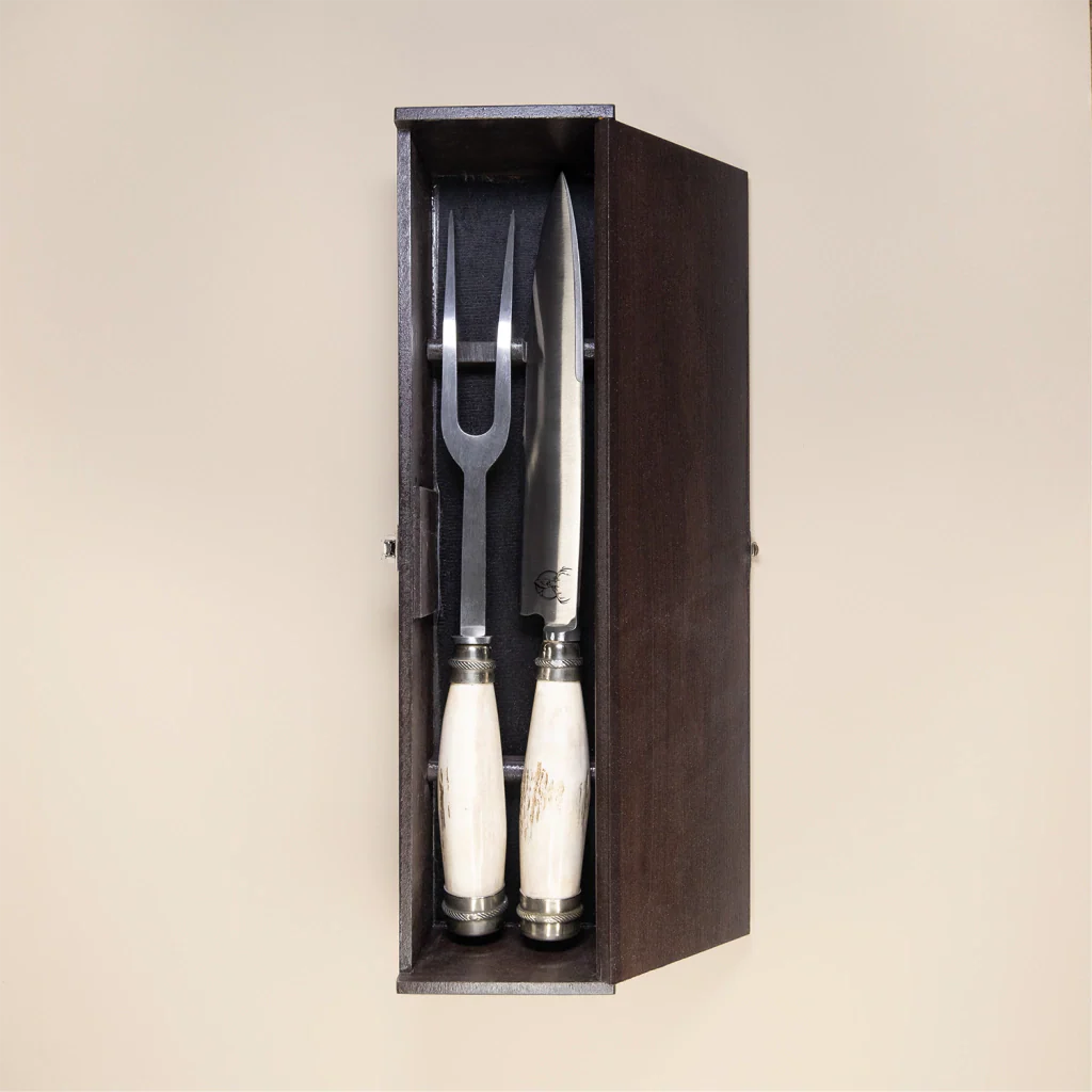 Ciervo Antler Carving Set – Argentine BBQ Knife & Fork Set