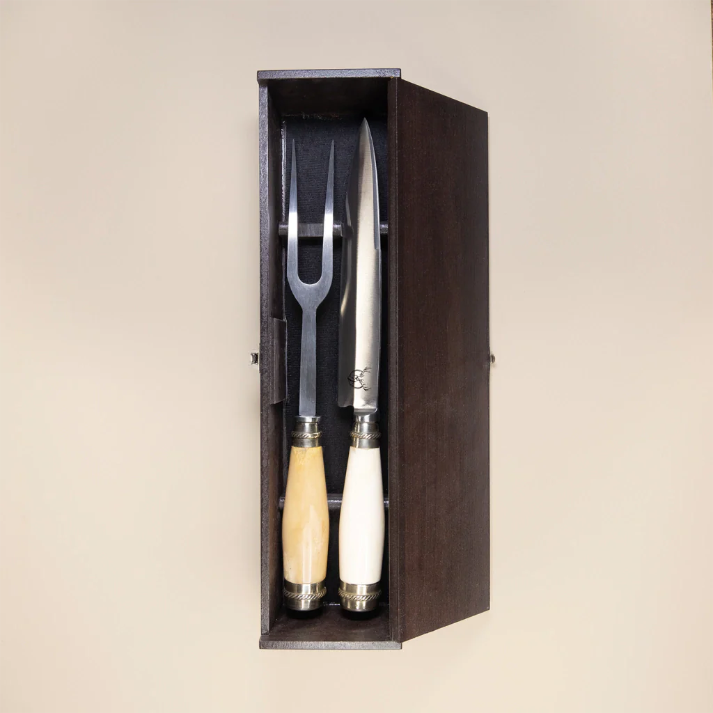 Ciervo Antler Carving Set – Argentine BBQ Knife & Fork Set