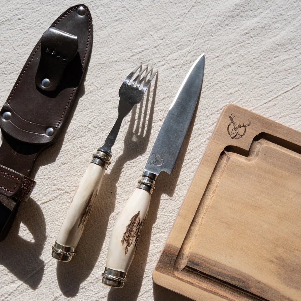 Ciervo Antler Picnic Knife Set – Handcrafted Argentine Outdoor Knife