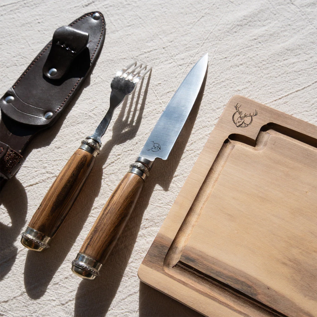 Guayubira Wood Picnic Knife & Fork Set – Argentine Artisan Outdoor Cutlery