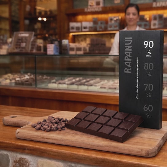 Rapanui Premium Dark Chocolate 90% Cacao Bar 80 g / 2.8 oz